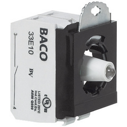 BACO BA333EAGL10 spínací kontaktní prvek, LED kontrolka s upevňovacím adaptérem 1 spínací kontakt zelená bez aretace 24 V 1 ks
