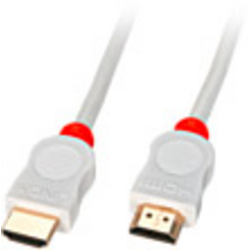 LINDY HDMI kabel Zástrčka HDMI-A, Zástrčka HDMI-A 3.00 m bílá 41413 High Speed HDMI, kulatý, UL certifikace, Ultra HD (4K) HDMI, dvoužilový stíněný, tuhý vnitřní vodič HDMI kabel
