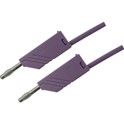 SKS Hirschmann MLN 50/2,5 VI měřicí kabel [lamelová zástrčka 4 mm - lamelová zástrčka 4 mm] 0.50 m, fialová, 1 ks