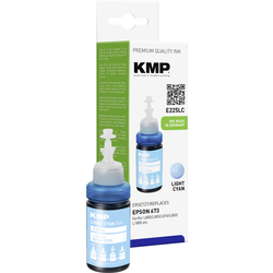 KMP Ink refill náhradní Epson 673, T6735, C13T67354A kompatibilní  světlá kyanová modrá E225LC 1639,0043