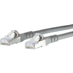 Metz Connect 1308453033-E RJ45 síťové kabely, propojovací kabely CAT 6A S/FTP 3.00 m šedá s ochranou 1 ks