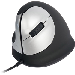R-GO Tools RGOHELE ergonomická myš USB optická černá, stříbrná 4 tlačítko 1750 dpi ergonomická