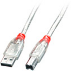 LINDY USB kabel USB 2.0 USB-A zástrčka, USB-B zástrčka 3.00 m transparentní  41754