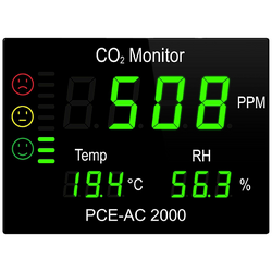 Měřicí přístroje CO2 PCE Instruments PCE-AC 2000 teplota, vlhkost vzduchu, CO2
