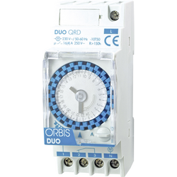 ORBIS Zeitschalttechnik DUO QRD 230 V časovač na DIN lištu analogový 230 V/AC