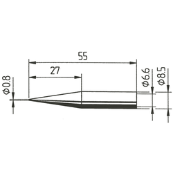 Ersa 842 SD pájecí hrot tužkový, prodloužený Velikost hrotů 0.8 mm  Obsahuje 1 ks