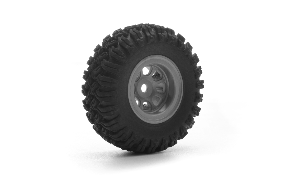 KAVAN GRE24 Sada šedých ráfků a pneu MT crawler (4ks)