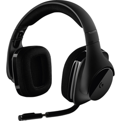Logitech Gaming G533 Gaming Sluchátka Over Ear 7.1 Surround černá Redukce šumu mikrofonu, Potlačení hluku regulace hlasitosti, Vypnutí zvuku mikrofonu