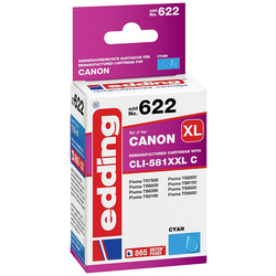 Edding Inkoustová kazeta náhradní Canon CLI-581XXLC kompatibilní  azurová EDD-622 18-622