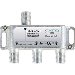 Axing BAB 2-12P odbočka TV kabelu dvojitý 5 - 1218 MHz