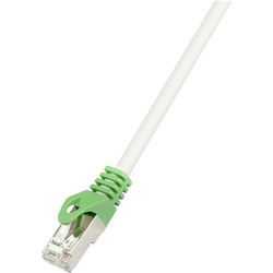 LogiLink RJ45 (křížený) síťový kabel CAT 6 S/FTP 0.50 m šedá samozhášecí, stínění pletivem, kompletní stínění, bez halogenů, párové stínění