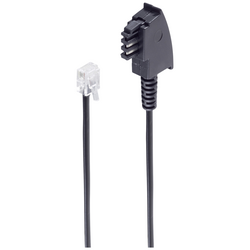 Shiverpeaks DSL kabel [1x telefonní zástrčka TAE-F - 1x RJ11 zástrčka 6p2c] 3 m černá