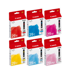 Canon Inkoustová kazeta PGI-29 originál kombinované balení azurová, purppurová, žlutá, foto azurová, foto purpurová, červená 4873B005 sada náplní do tiskárny