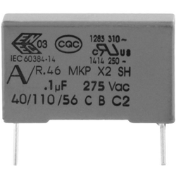 Kemet R46KI21000001M+ 1 ks odrušovací kondenzátor MKP radiální  10 nF 275 V 20 % 15 mm (d x š x v) 18 x 5 x 11