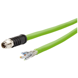 Metz Connect 142M7X10050 M 12 síťové kabely, propojovací kabely CAT 6A S/FTP 5.00 m zelená krytí PUR, odolné proti kyselinám, odolné proti ozonu, odolné proti