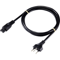 Basetech XR-1638060 notebook síťový kabel  černá 1.80 m