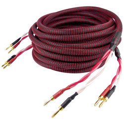 Dynavox 207299  audio kabel [2x banánková zástrčka - 2x banánková zástrčka] 5 m černá/červená