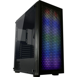 LC Power Gaming 800B midi tower herní pouzdro černá integrované osvětlení, boční okno, prachový filtr