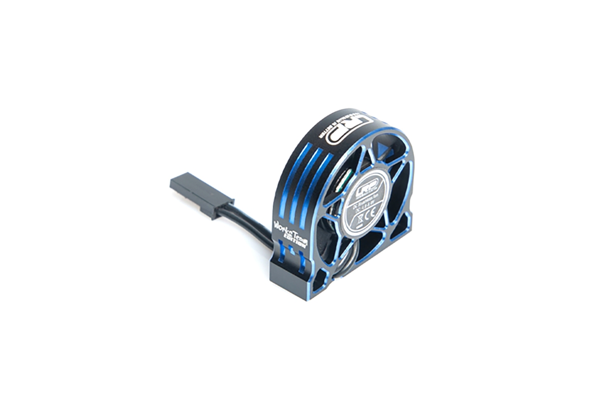 WorksTeam hliníkový větráček 30x30x10mm pro E-motory - 4,8-7,2V, konektor pro přijímač LRP Electronic