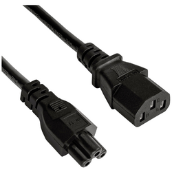 Akyga napájecí prodlužovací kabel [1x IEC C13 zásuvka 10 A - 1x IEC C5 spojka] 1.50 m černá