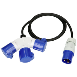 Max Hauri AG 163897 napájecí prodlužovací kabel   modrá, černá 1.5 m odolné proti oleji, odolné proti UV záření, odolné proti kyselinám