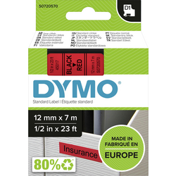 páska do štítkovače  DYMO D1 45017  Barva pásky: červená Barva písma:černá 12 mm 7 m