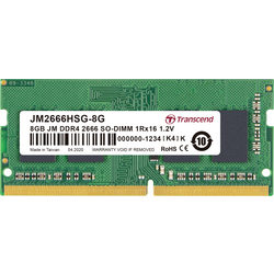 Transcend JetRAM RAM modul pro notebooky DDR4 8 GB 1 x 8 GB Bez ECC 2666 MHz 260pin SO-DIMM CL19 JM2666HSG-8G