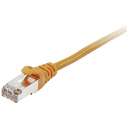 Equip 605570 RJ45 síťové kabely, propojovací kabely CAT 6 S/FTP 1.00 m oranžová pozlacené kontakty 1 ks