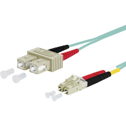Metz Connect 151J1EOJO10E optické vlákno optické vlákno kabel [2x zástrčka SC - 2x zástrčka LC] 50/125 µ Multimode OM3 1.00 m