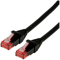 Roline 21.15.2945 RJ45 síťové kabely, propojovací kabely CAT 6 U/UTP 0.30 m černá  1 ks