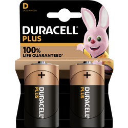 Duracell Plus-D K2 baterie velké mono D alkalicko-manganová  1.5 V 2 ks