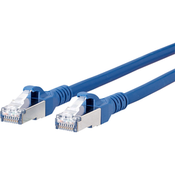 Metz Connect 1308457044-E RJ45 síťové kabely, propojovací kabely CAT 6A S/FTP 7.00 m modrá s ochranou 1 ks
