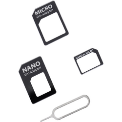 Vivanco SIMADAPSETVV adaptér na SIM kartu vč. jehly na SIM Přizpůsobeno z: Nano SIM , Micro SIM  Přizpůsobené pro: Micro SIM , Standardní SIM