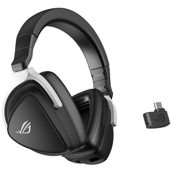 Asus Delta S Wireless Gaming Sluchátka Over Ear Bluetooth® 7.1 Surround černá Redukce šumu mikrofonu, Potlačení hluku Vypnutí zvuku mikrofonu, regulace