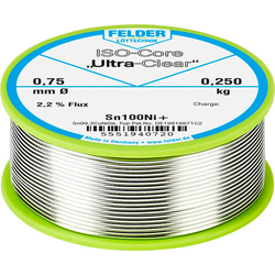 Felder Löttechnik ISO-Core "Ultra-Clear" Sn100Ni+ bezolovnatý pájecí cín cívka Sn99,25Cu0,7Ni0,05  0.250 kg 0.75 mm