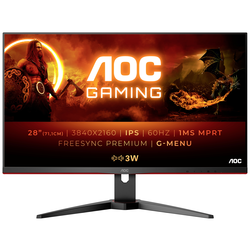 AOC U28G2AE/BK herní monitor 71.1 cm (28 palec) Energetická třída (EEK2021) G (A - G) 3840 x 2160 Pixel 4K, UHD 1 ms HDMI™, DisplayPort, Audio-Line-in , na