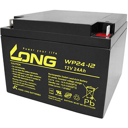 Long WP24-12 WP24-12 olověný akumulátor 12 V 24 Ah olověný se skelným rounem (š x v x h) 166 x 125 x 175 mm šroubované M5 VDS certifikace , nepatrné vybíjení, bezúdržbové