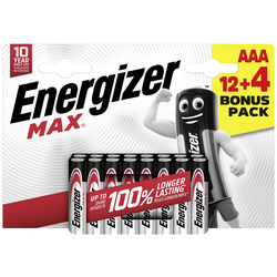 Energizer Max mikrotužková baterie AAA alkalicko-manganová  1.5 V 16 ks