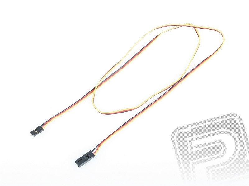 4606 S prodlužovací kabel 900mm JR plochý silný, zlacené kontakty (PVC) Hitec