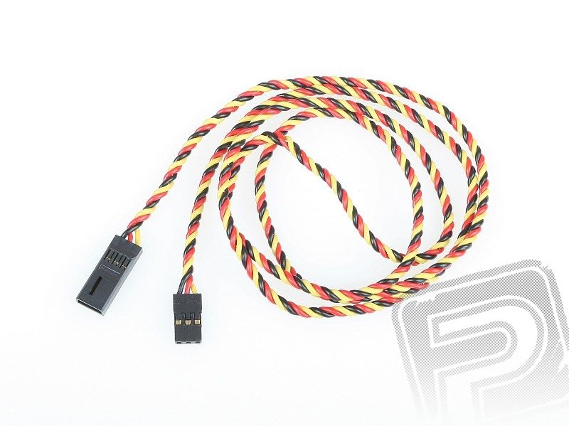4612 S prodlužovací kabel 900mm JR kroucený silný, zlacené kontakty (PVC) Hitec