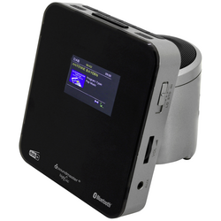 soundmaster UR260SI radiobudík DAB+, FM AUX, Bluetooth, USB  funkce alarmu šedá