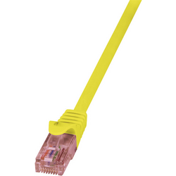 LogiLink CQ2097U RJ45 síťové kabely, propojovací kabely CAT 6 U/UTP 10.00 m žlutá samozhášecí, s ochranou 1 ks