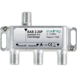 Axing BAB 2-20P odbočka TV kabelu dvojitý 5 - 1218 MHz