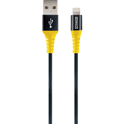 Schwaiger USB kabel USB 2.0 USB-A zástrčka, Apple Lightning konektor 1.20 m černá, žlutá odolné proti roztržení WKUL10511