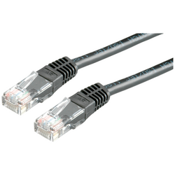 Value 21.99.0955 RJ45 síťové kabely, propojovací kabely CAT 6 U/UTP 1.50 m černá  1 ks