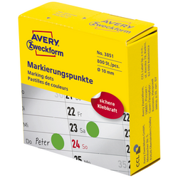 Avery-Zweckform 3851 popisovače etiket Ø 10 mm zelená 800 ks permanentní  papír