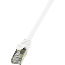 LogiLink CP2061S RJ45 síťové kabely, propojovací kabely CAT 6 F/UTP 3.00 m bílá s ochranou 1 ks