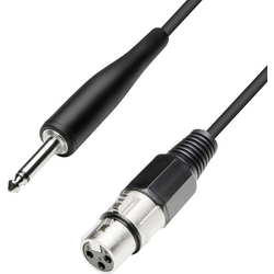 Paccs  XLR propojovací kabel [1x XLR zásuvka - 1x jack zástrčka 6,3 mm] 10.00 m černá