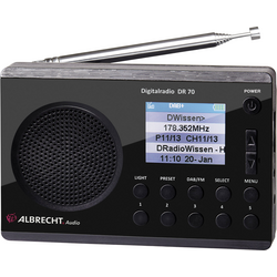 Albrecht DR 70 přenosné rádio DAB+, FM   stolní lampa černá