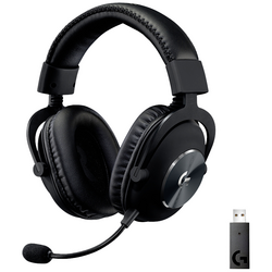 Logitech Gaming PRO X Gaming Sluchátka On Ear bezdrátová 7.1 Surround černá  regulace hlasitosti, Vypnutí zvuku mikrofonu